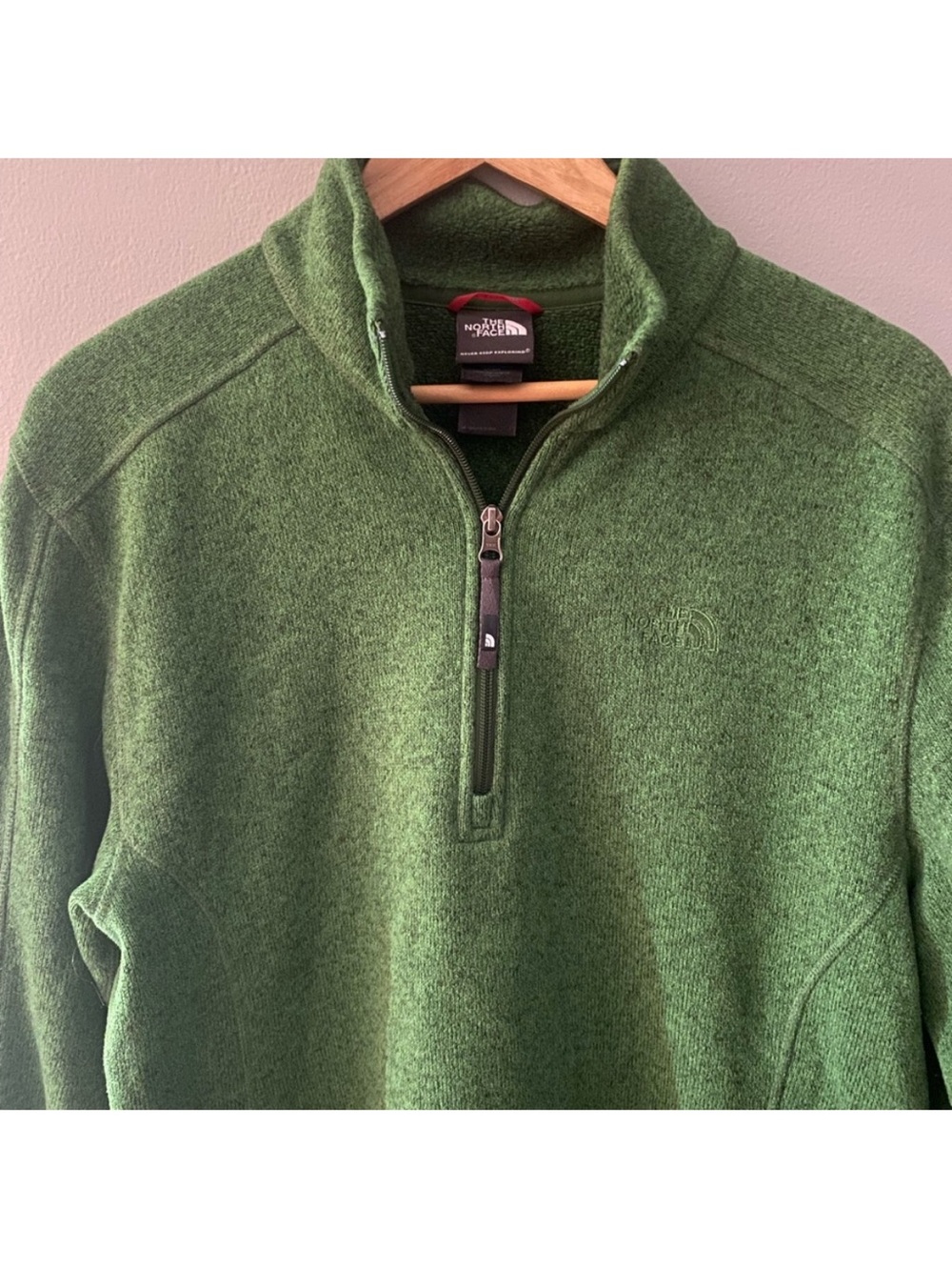 The North Face Men's Green Half-Zip Sweater